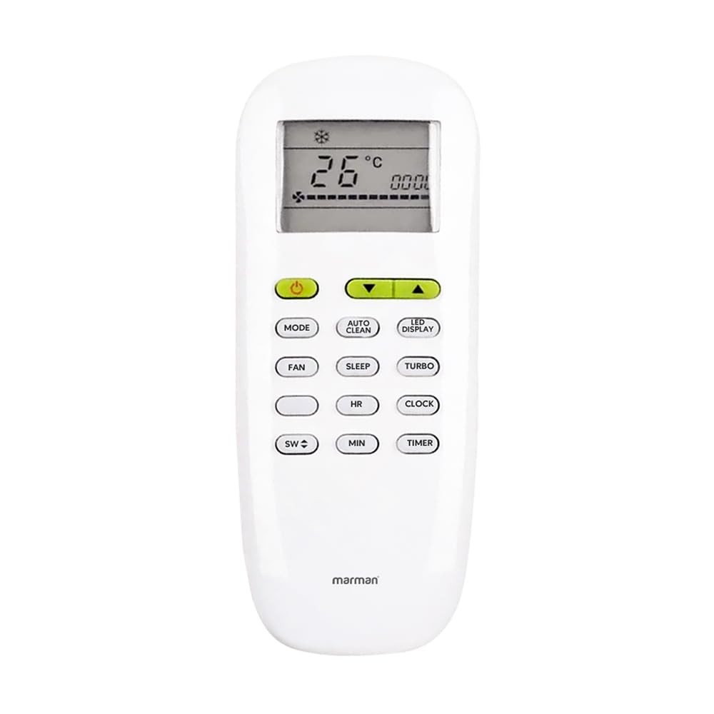 Tiksha Enterprises Compatible with Videocon AC Remote Original Model 215A Suitable for 1 | 1.5 | 2 Ton Split and Window Air Conditioner - Match Remote Keys Exactly to Replicate Genuine Remote Function