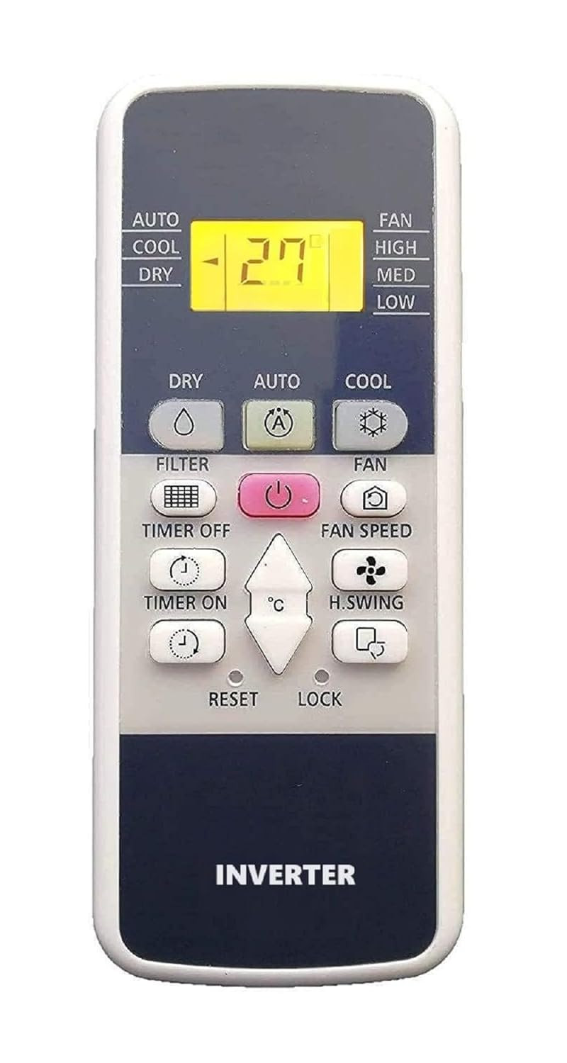 Tiksha Enterprises Compatible Replacement Remote Control for Hitachi Air Conditioner (Model No-YY 220) | Suitable for 1 Ton, 1.5 Ton, 2 Ton Split and Window Air Conditioners