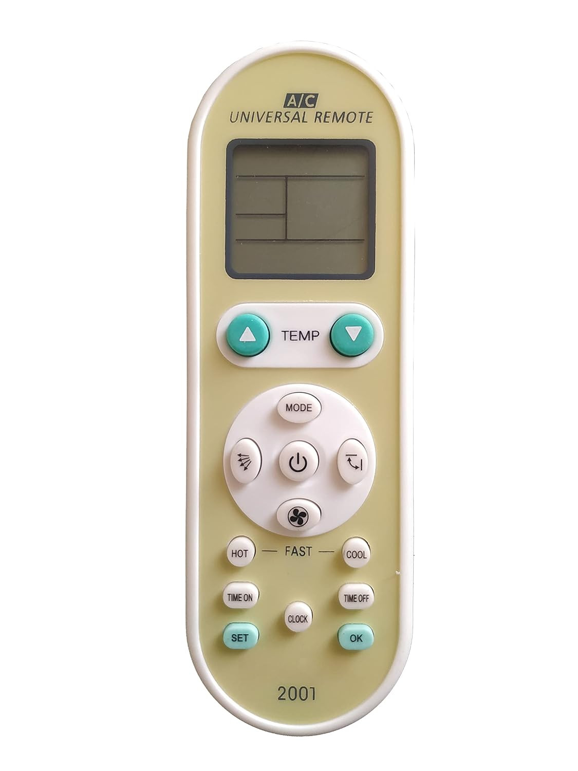 Tiksha Enterprises 1001 in 1 Universal AC Remote (Works with All Most All AC) Compatible for Carrier Daikin Electrolux Fujitsu Hitachi Hyundai LG Mitsubishi Samsung Whirlpool Onida Lloyd