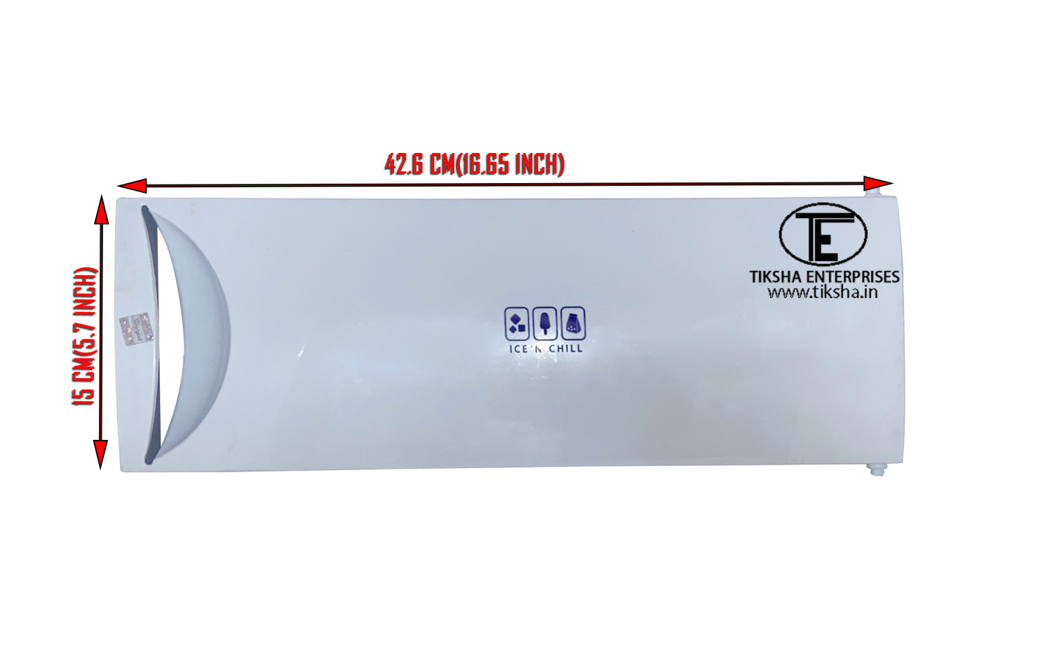 Tiksha Enterprises PLASTIC Freezer Door (426 X 150 MM) WithOUT Back Cover Compatible For WHIROPOOL DIRECT COOL/SINGLE DOOR STERLING MODEL